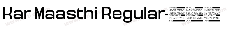 Kar Maasthi Regular字体转换